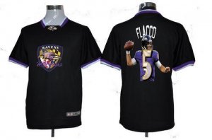 Jerseys Factory Cheap Nike Ravens #5 Joe Flacco Black Men's NFL