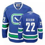Jerseys Factory Cheap Canucks #22 Daniel Sedin Embroidered Blue