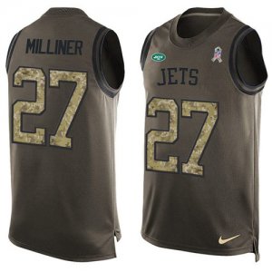 Jerseys Factory Cheap Nike Jets #27 Dee Milliner Green Men's Sti