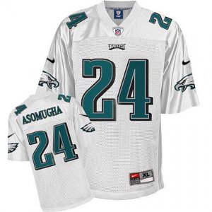 Jerseys Factory Cheap Nike Eagles #24 Nnamdi Asomugha White Stit