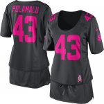 Jerseys Factory Cheap Nike Steelers #43 Troy Polamalu Dark Grey