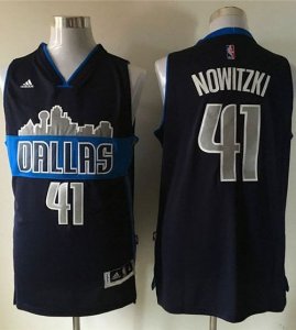 Jerseys Factory Cheap Mavericks #41 Dirk Nowitzki Navy Blue The
