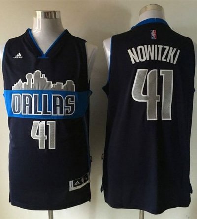Jerseys Factory Cheap Mavericks #41 Dirk Nowitzki Navy Blue The