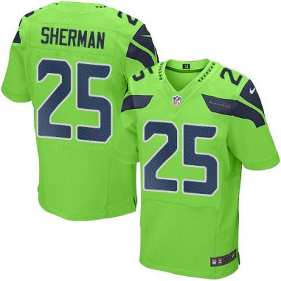 Jerseys Factory Cheap Nike Seahawks #25 Richard Sherman Green Me