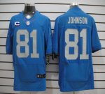 Jerseys Factory Cheap Nike Lions #81 Calvin Johnson Blue Alterna