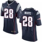 Jerseys Factory Cheap Nike Patriots #28 James White Navy Blue Te