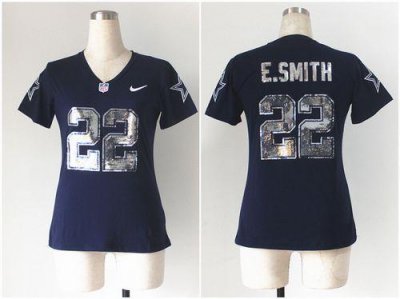 Jerseys Factory Cheap Nike Cowboys #22 Emmitt Smith Navy Blue Wo