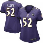 Jerseys Factory Cheap Nike Ravens #52 R.Lewis Purple Team Color