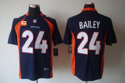 Jerseys Factory Cheap Nike Broncos #24 Champ Bailey Navy Blue Al