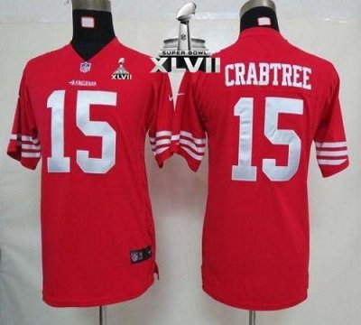 Jerseys Factory Cheap Nike 49ers #15 Michael Crabtree Red Team C