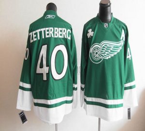 Jerseys Factory Cheap Red Wings St Patty's Day #40 Henrik Zetter