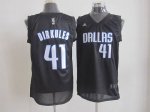 Jerseys Factory Cheap Mavericks #41 Dirk Nowitzki Black Dirkules
