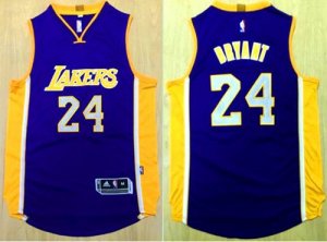 Jerseys Factory Cheap Revolution 30 Lakers #24 Kobe Bryant Purpl