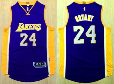 Jerseys Factory Cheap Revolution 30 Lakers #24 Kobe Bryant Purpl