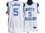 Jerseys Factory Cheap North Carolina #5 Ty Lawson White Embroide
