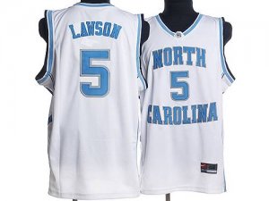 Jerseys Factory Cheap North Carolina #5 Ty Lawson White Embroide