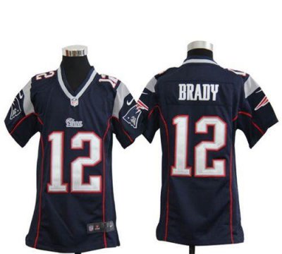 Jerseys Factory Cheap Nike Patriots #12 Tom Brady Navy Blue Team