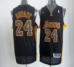 Jerseys Factory Cheap Lakers #24 Kobe Bryant Black With Gold No.