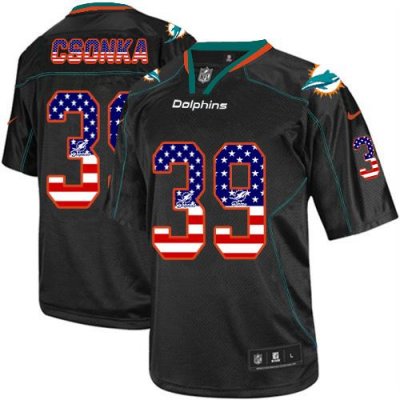 Jerseys Factory Cheap Nike Dolphins #39 Larry Csonka Black Men's