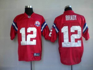 Jerseys Factory Cheap Patriots #12 Tom Brady Red With AFL 50 Ann