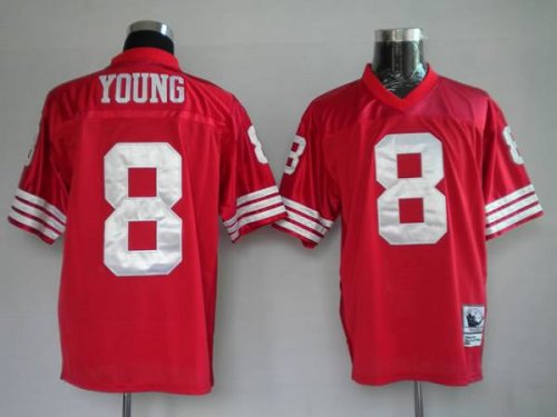 Jerseys Factory Cheap Mitchell and Ness 49ers #8 Steve Young Sti