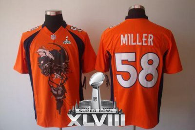 Jerseys Factory Cheap Nike Broncos #58 Von Miller Orange Team Co