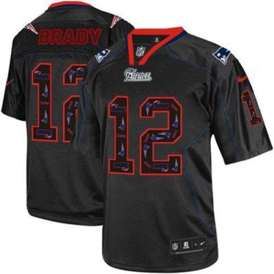 Jerseys Factory Cheap Nike Patriots #12 Tom Brady New Lights Out