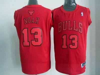 Jerseys Factory Cheap Bulls #13 Joakim Noah Red Big Color Fashio