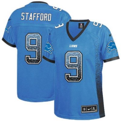 Jerseys Factory Cheap Nike Lions #9 Matthew Stafford Light Blue