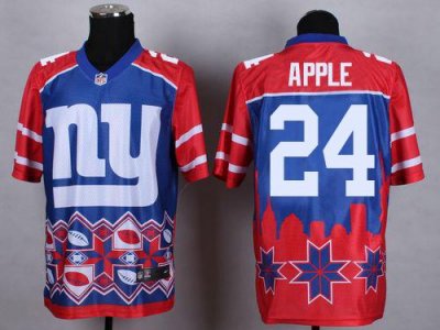 Jerseys Factory Cheap Nike Giants #24 Eli Apple Blue Men's Stitc