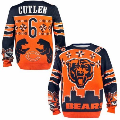 Jerseys Factory Cheap Nike Bears #6 Jay Cutler Orange/Navy Blue