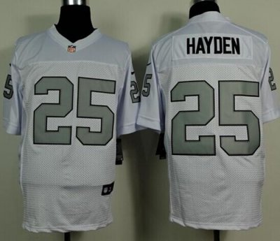 Jerseys Factory Cheap Nike Raiders #25 D.J. Hayden White Silver
