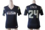 Jerseys Factory Cheap Nike Seahawks #24 Marshawn Lynch Steel Blu