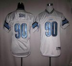 Jerseys Factory Cheap Lions #90 Ndamukong Suh White Embroidered