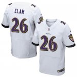 Jerseys Factory Cheap Nike Ravens #26 Matt Elam White Men's Stit