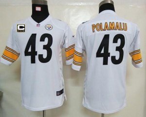 Jerseys Factory Cheap Nike Steelers #43 Troy Polamalu White With