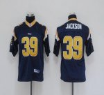 Jerseys Factory Cheap Rams #39 Steven Jackson Blue Embroidered Y