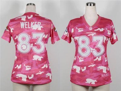 Jerseys Factory Cheap Nike Broncos #83 Wes Welker Pink Women's E
