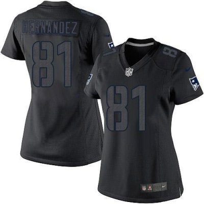 Jerseys Factory Cheap Nike Patriots #81 Aaron Hernandez Black Im