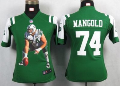 Jerseys Factory Cheap Nike Jets #74 Nick Mangold Green Team Colo