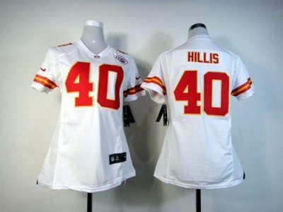 Jerseys Factory Cheap Nike Chiefs #40 Peyton Hillis White Women'