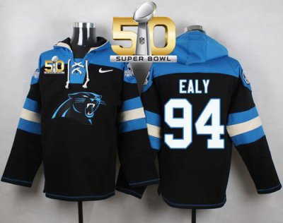 Jerseys Factory Cheap Nike Panthers #94 Kony Ealy Black Super Bo
