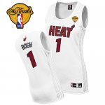 Jerseys Factory Cheap Heat #1 Chris Bosh Finals Patch White Wome