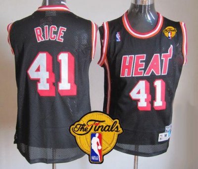 Jerseys Factory Cheap Heat #41 Glen Rice Black Hardwood Classics