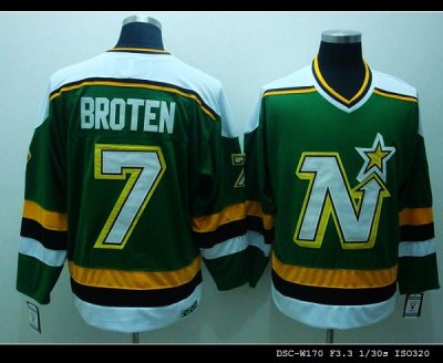 Jerseys Factory Cheap Stars #7 Neal Broten Embroidered Green CCM