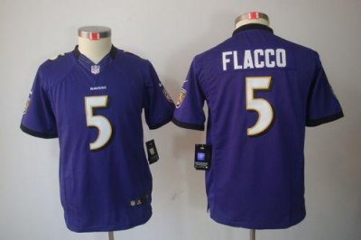 Jerseys Factory Cheap Nike Ravens #5 Joe Flacco Purple Team Colo