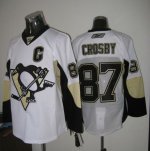 Jerseys Factory Cheap Penguins #87 Sidney Crosby Embroidered Whi