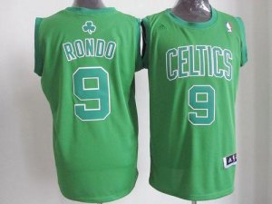 Jerseys Factory Cheap Celtics #9 Rajon Rondo Green Big Color Fas