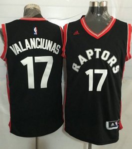 Jerseys Factory Cheap Raptors #17 Jonas Valanciunas Black Stitch