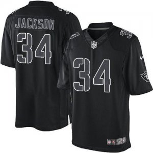 Jerseys Factory Cheap Nike Raiders #34 Bo Jackson Black Men's Em